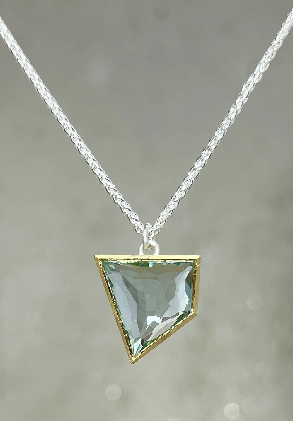 Freeform Aquamarine Pendant Necklace — Mark Nuell Goldsmith and